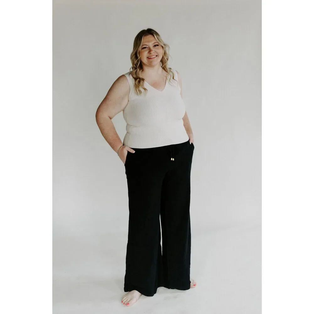Bodycon Ribbed V-Neck Tank Curvy - Picture 3 of 3